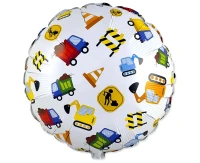 Foil balloon 18" FX - Construction yard (round), unpacked